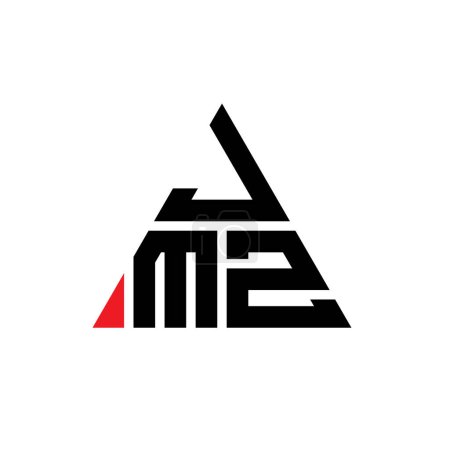 Téléchargez les illustrations : JMZ triangle lettre logo design avec forme de triangle. Monogramme JMZ triangle logo design. Modèle de logo vectoriel triangle JMZ avec couleur rouge. Logo triangulaire JMZ Logo simple, élégant et luxueux. - en licence libre de droit