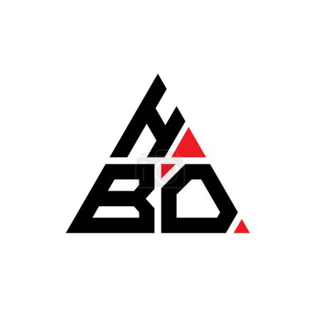 Ilustración de Diseño de logotipo de letra triangular HBO con forma de triángulo. Diseño del logotipo del triángulo HBO monograma. Plantilla de logotipo de vector triangular HBO con color rojo. Logotipo triangular HBO Logotipo simple, elegante y lujoso. - Imagen libre de derechos