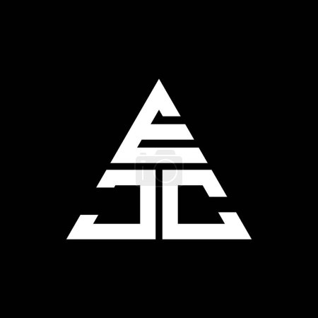 Ilustración de Diseño del logotipo de la letra del triángulo EJC con forma de triángulo. Monograma de diseño del logotipo del triángulo EJC. Plantilla de logotipo de vector de triángulo EJC con color rojo. Logotipo triangular EJC Logotipo simple, elegante y lujoso. - Imagen libre de derechos