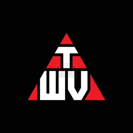 Ilustración de Diseño del logotipo de la letra del triángulo TWV con forma de triángulo. Monograma de diseño del logotipo del triángulo TWV. Plantilla de logotipo de vector de triángulo TWV con color rojo. Logotipo triangular TWV Logotipo simple, elegante y lujoso. - Imagen libre de derechos