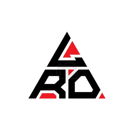 Illustration for LRO triangle letter logo design with triangle shape. LRO triangle logo design monogram. LRO triangle vector logo template with red color. LRO triangular logo Simple, Elegant, and Luxurious Logo. - Royalty Free Image