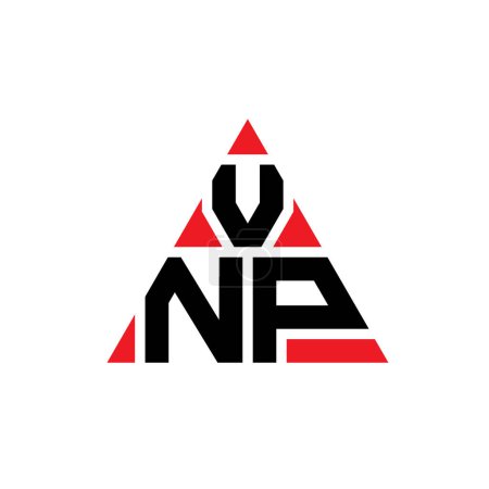 Ilustración de Diseño del logotipo de la letra del triángulo VNP con forma de triángulo. Monograma de diseño del logotipo del triángulo VNP. VNP triángulo vector logotipo plantilla con color rojo. Logotipo triangular VNP Logotipo simple, elegante y lujoso. - Imagen libre de derechos