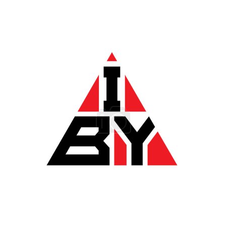Illustration for IBY triangle letter logo design with triangle shape. IBY triangle logo design monogram. IBY triangle vector logo template with red color. IBY triangular logo Simple, Elegant, and Luxurious Logo. - Royalty Free Image