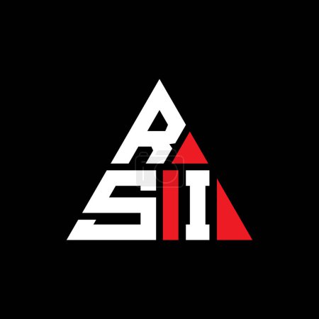 Ilustración de Diseño del logotipo de la letra del triángulo RSI con forma de triángulo. Diseño del logotipo del triángulo RSI monograma. RSI triángulo vector logotipo plantilla con color rojo. Logo triangular RSI Logotipo simple, elegante y lujoso. - Imagen libre de derechos