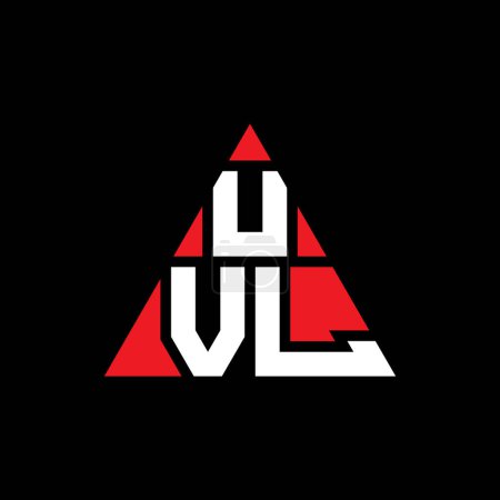 Illustration for UVL triangle letter logo design with triangle shape. UVL triangle logo design monogram. UVL triangle vector logo template with red color. UVL triangular logo Simple, Elegant, and Luxurious Logo. - Royalty Free Image