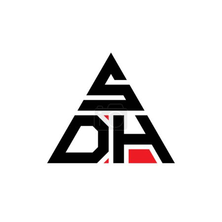 Téléchargez les illustrations : SDH triangle lettre logo design avec forme de triangle. Monogramme SDH logo triangle design. Modèle de logo vectoriel triangle SDH avec couleur rouge. Logo triangulaire SDH Logo simple, élégant et luxueux. - en licence libre de droit