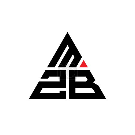 Téléchargez les illustrations : MZB triangle lettre logo design avec forme de triangle. MZB logo triangle design monogramme. Modèle de logo vectoriel triangle MZB avec couleur rouge. Logo triangulaire MZB Logo simple, élégant et luxueux. - en licence libre de droit