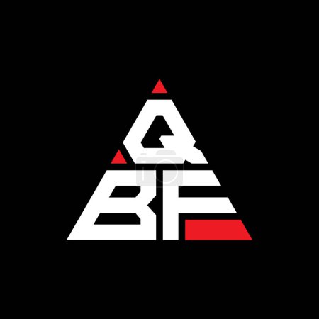 Ilustración de Diseño del logotipo de la letra del triángulo QBF con forma de triángulo. Monograma de diseño del logotipo del triángulo QBF. Plantilla de logotipo de vector de triángulo QBF con color rojo. Logotipo triangular QBF Logotipo simple, elegante y lujoso. - Imagen libre de derechos