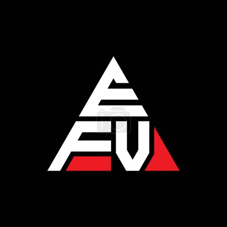 Illustration for EFV triangle letter logo design with triangle shape. EFV triangle logo design monogram. EFV triangle vector logo template with red color. EFV triangular logo Simple, Elegant, and Luxurious Logo. - Royalty Free Image