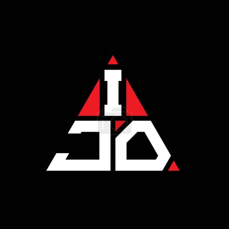 Ilustración de Diseño del logotipo de la letra del triángulo IJO con forma de triángulo. Monograma de diseño del logotipo del triángulo IJO. Plantilla de logotipo de vector triangular IJO con color rojo. Logotipo triangular IJO Logotipo simple, elegante y lujoso. - Imagen libre de derechos