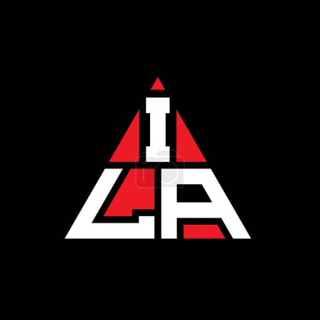 Téléchargez les illustrations : ILA triangle lettre logo design avec forme de triangle. ILA triangle logo design monogramme. Modèle de logo vectoriel triangle ILA avec couleur rouge. Logo triangulaire ILA Logo simple, élégant et luxueux. - en licence libre de droit