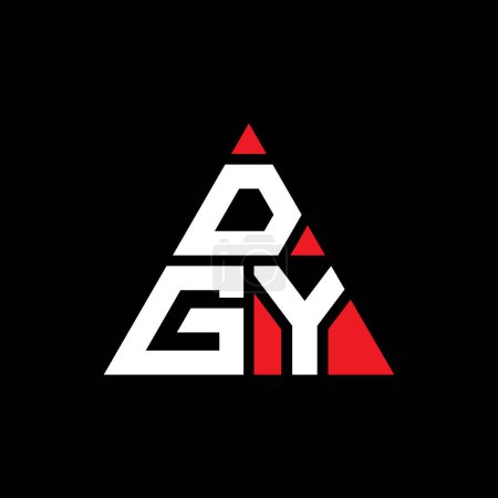 Ilustración de Diseño del logotipo de la letra del triángulo DGY con forma de triángulo. Monograma de diseño del logotipo del triángulo DGY. Plantilla de logotipo de vector de triángulo DGY con color rojo. Logotipo triangular DGY Logotipo simple, elegante y lujoso. - Imagen libre de derechos