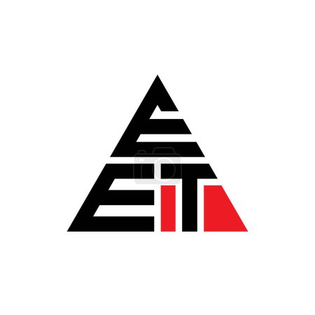 Téléchargez les illustrations : EET triangle lettre logo design avec forme de triangle. EET triangle logo design monogramme. Modèle de logo vectoriel triangle EET avec couleur rouge. Logo triangulaire EET Logo simple, élégant et luxueux. - en licence libre de droit