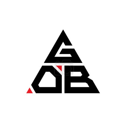 Ilustración de Diseño del logotipo de letra de triángulo GOB con forma de triángulo. Diseño del logotipo del triángulo GOB monograma. Plantilla de logotipo de triángulo GOB con color rojo. Logo triangular GOB Logotipo simple, elegante y lujoso. - Imagen libre de derechos