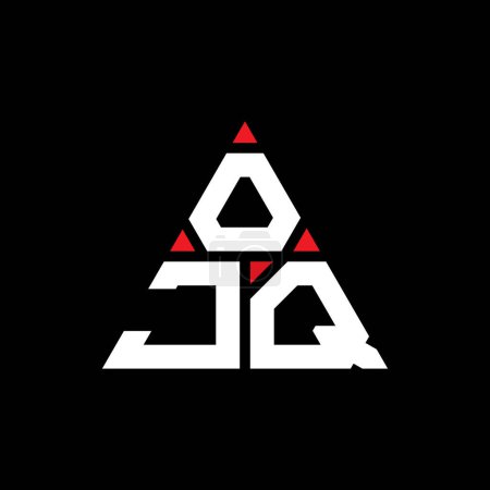 Ilustración de Diseño del logotipo de la letra del triángulo OJQ con forma de triángulo. Monograma de diseño del logotipo del triángulo OJQ. Plantilla de logotipo de vector de triángulo OJQ con color rojo. Logotipo triangular OJQ Logotipo simple, elegante y lujoso. - Imagen libre de derechos