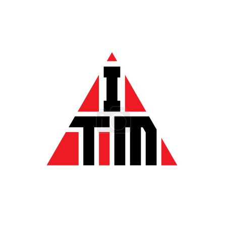 Illustration for ITM triangle letter logo design with triangle shape. ITM triangle logo design monogram. ITM triangle vector logo template with red color. ITM triangular logo Simple, Elegant, and Luxurious Logo. - Royalty Free Image