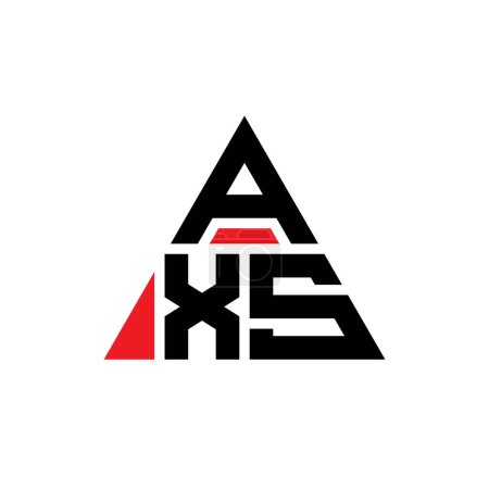 Téléchargez les illustrations : AXS triangle lettre logo design avec forme de triangle. AXS triangle logo design monogramme. Modèle de logo vectoriel triangle AXS avec couleur rouge. Logo triangulaire AXS Logo simple, élégant et luxueux. - en licence libre de droit