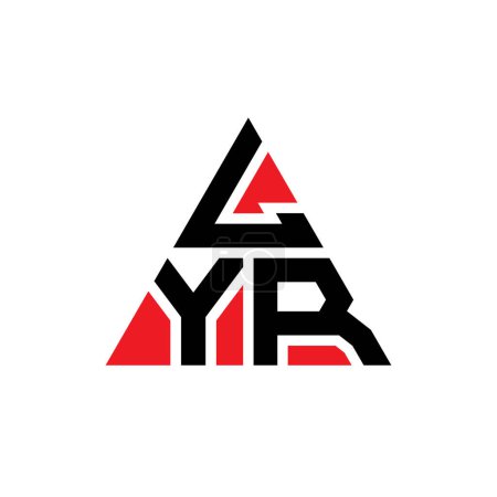 Ilustración de Diseño del logotipo de la letra triangular LYR con forma de triángulo. Monograma de diseño del logotipo del triángulo LYR. Plantilla de logotipo de vector de triángulo LYR con color rojo. Logotipo triangular LYR Logotipo simple, elegante y lujoso. - Imagen libre de derechos
