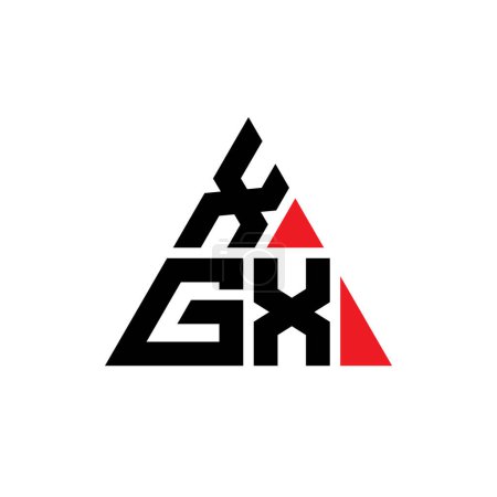 Ilustración de Diseño del logotipo de letra triangular XGX con forma de triángulo. Monograma de diseño del logotipo del triángulo XGX. XGX triángulo vector logotipo plantilla con color rojo. Logotipo triangular XGX Logotipo simple, elegante y lujoso. - Imagen libre de derechos