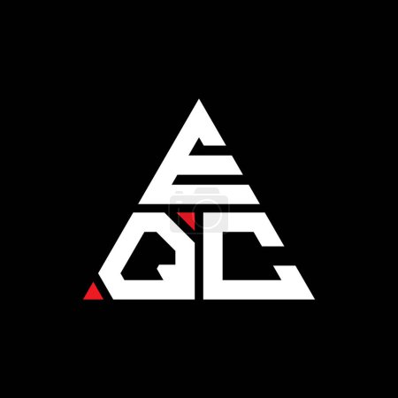 Illustration for EQC triangle letter logo design with triangle shape. EQC triangle logo design monogram. EQC triangle vector logo template with red color. EQC triangular logo Simple, Elegant, and Luxurious Logo. - Royalty Free Image