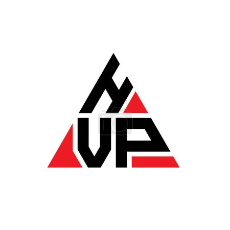 Ilustración de Diseño del logotipo de la letra del triángulo HVP con forma de triángulo. Monograma de diseño del logotipo del triángulo HVP. Plantilla de logotipo de vector de triángulo HVP con color rojo. Logotipo triangular HVP Logotipo simple, elegante y lujoso. - Imagen libre de derechos