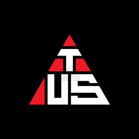Ilustración de Diseño del logotipo de la letra del triángulo TUS con forma de triángulo. Monograma de diseño del logotipo del triángulo TUS. Plantilla de logotipo de vector triangular TUS con color rojo. Logotipo triangular TUS Logotipo simple, elegante y lujoso. - Imagen libre de derechos