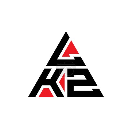 Ilustración de Diseño del logotipo de la letra del triángulo LKZ con forma de triángulo. Monograma de diseño del logotipo del triángulo LKZ. Plantilla de logotipo de vector de triángulo LKZ con color rojo. Logotipo triangular LKZ Logotipo simple, elegante y lujoso. - Imagen libre de derechos