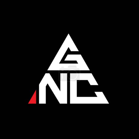 Ilustración de Diseño de logotipo de letra de triángulo GNC con forma de triángulo. Diseño del logotipo del triángulo GNC monograma. Plantilla de logotipo de vector de triángulo GNC con color rojo. Logotipo triangular GNC Logotipo simple, elegante y lujoso. - Imagen libre de derechos