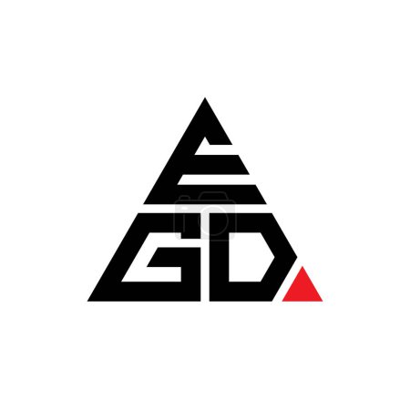 Téléchargez les illustrations : EGD triangle lettre logo design avec forme de triangle. Monogramme design logo EGD triangle. Modèle de logo vectoriel triangle EGD avec couleur rouge. Logo triangulaire EGD Logo simple, élégant et luxueux. - en licence libre de droit