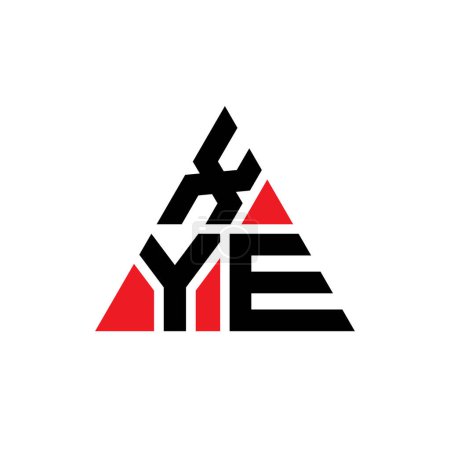 Téléchargez les illustrations : XYE triangle lettre logo design avec forme de triangle. XYE logo triangle design monogramme. Modèle de logo vectoriel triangle XYE avec couleur rouge. Logo XYE triangulaire Logo simple, élégant et luxueux. - en licence libre de droit