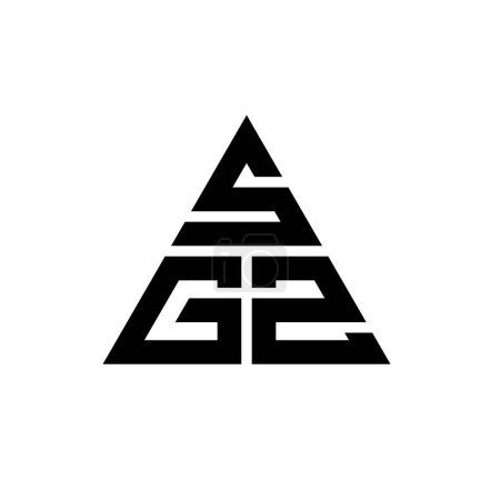 Ilustración de Diseño del logotipo de letra de triángulo SGZ con forma de triángulo. Monograma de diseño del logotipo del triángulo SGZ. Plantilla de logotipo de vector de triángulo SGZ con color rojo. Logotipo triangular SGZ Logotipo simple, elegante y lujoso. - Imagen libre de derechos