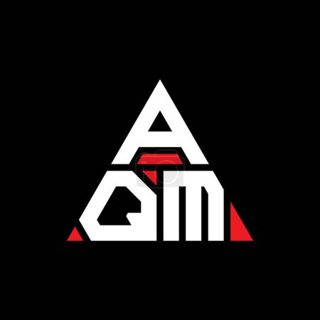 Ilustración de Diseño de logotipo de letra de triángulo AQM con forma de triángulo. Monograma de diseño del logotipo del triángulo AQM. Plantilla de logotipo de vector de triángulo AQM con color rojo. Logotipo triangular AQM Logotipo simple, elegante y lujoso. - Imagen libre de derechos