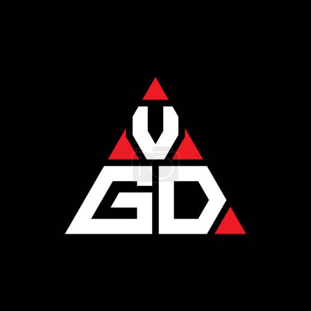 Téléchargez les illustrations : VGD triangle lettre logo design avec forme de triangle. Monogramme VGD logo triangle design. Modèle de logo vectoriel triangle VGD avec couleur rouge. Logo triangulaire VGD Logo simple, élégant et luxueux. - en licence libre de droit