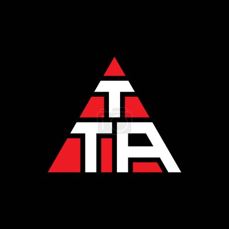 Téléchargez les illustrations : TTA triangle lettre logo design avec forme de triangle. Monogramme de conception de logo TTA triangle. Modèle de logo vectoriel triangle TTA avec couleur rouge. Logo triangulaire TTA Logo simple, élégant et luxueux. - en licence libre de droit