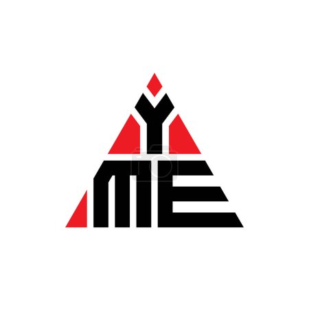 Ilustración de Diseño de logotipo de letra triangular YME con forma de triángulo. Monograma de diseño del logotipo del triángulo YME. Plantilla de logotipo de vector triangular YME con color rojo. Logotipo triangular YME Logotipo simple, elegante y lujoso. - Imagen libre de derechos