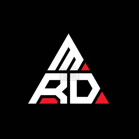 Illustration for MRD triangle letter logo design with triangle shape. MRD triangle logo design monogram. MRD triangle vector logo template with red color. MRD triangular logo Simple, Elegant, and Luxurious Logo. - Royalty Free Image
