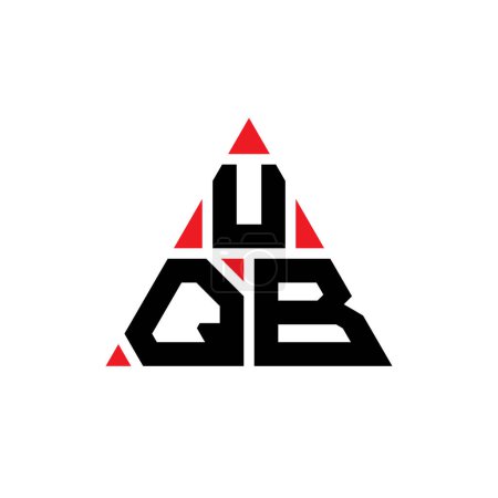 Ilustración de Diseño del logotipo de la letra triangular UQB con forma de triángulo. Monograma de diseño del logotipo del triángulo UQB. Plantilla de logotipo de vector de triángulo UQB con color rojo. Logotipo triangular UQB Logotipo simple, elegante y lujoso. - Imagen libre de derechos