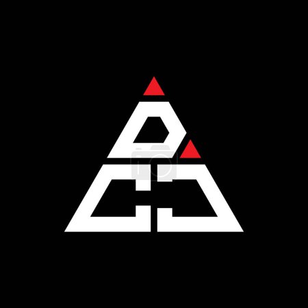 Téléchargez les illustrations : DCJ triangle lettre logo design avec forme de triangle. DCJ triangle logo design monogramme. Modèle de logo vectoriel triangle DCJ avec couleur rouge. Logo triangulaire DCJ Logo simple, élégant et luxueux. - en licence libre de droit