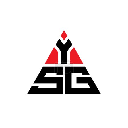 Téléchargez les illustrations : YSG triangle lettre logo design avec forme de triangle. Monogramme de logo triangle YSG. Modèle de logo vectoriel triangle YSG avec couleur rouge. Logo triangulaire YSG Logo simple, élégant et luxueux. - en licence libre de droit