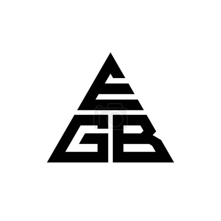 Téléchargez les illustrations : EGB triangle lettre logo design avec forme de triangle. EGB triangle logo design monogramme. Modèle de logo vectoriel triangle EGB avec couleur rouge. Logo triangulaire EGB Logo simple, élégant et luxueux. - en licence libre de droit