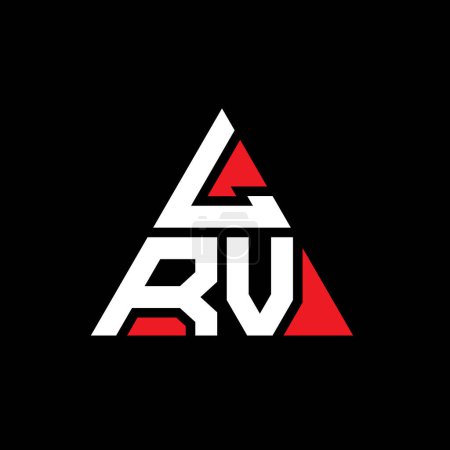 Illustration for LRV triangle letter logo design with triangle shape. LRV triangle logo design monogram. LRV triangle vector logo template with red color. LRV triangular logo Simple, Elegant, and Luxurious Logo. - Royalty Free Image