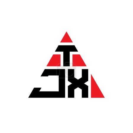 Ilustración de Diseño del logotipo de la letra del triángulo TJX con forma de triángulo. Monograma de diseño del logotipo del triángulo TJX. Plantilla de logotipo de vector de triángulo TJX con color rojo. Logotipo triangular TJX Logotipo simple, elegante y lujoso. - Imagen libre de derechos