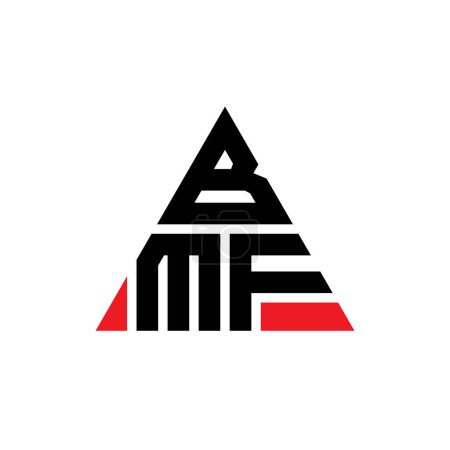 Téléchargez les illustrations : BMF triangle lettre logo design avec forme de triangle. BMF logo triangle design monogramme. Modèle de logo vectoriel triangle BMF avec couleur rouge. Logo triangulaire BMF Logo simple, élégant et luxueux. - en licence libre de droit