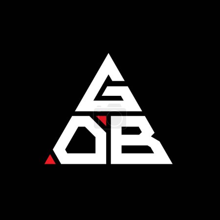 Ilustración de Diseño del logotipo de letra de triángulo GOB con forma de triángulo. Diseño del logotipo del triángulo GOB monograma. Plantilla de logotipo de triángulo GOB con color rojo. Logo triangular GOB Logotipo simple, elegante y lujoso. - Imagen libre de derechos