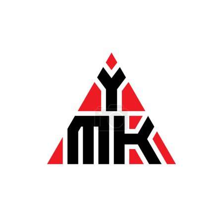 Téléchargez les illustrations : YMK triangle lettre logo design avec forme de triangle. YMK logo triangle design monogramme. Modèle de logo vectoriel triangle YMK avec couleur rouge. Logo triangulaire YMK Logo simple, élégant et luxueux. - en licence libre de droit
