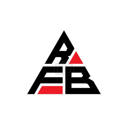 Téléchargez les illustrations : RFB triangle lettre logo design avec forme de triangle. Monogramme RFB logo triangle design. Modèle de logo vectoriel triangle RFB avec couleur rouge. Logo triangulaire RFB Logo simple, élégant et luxueux. - en licence libre de droit
