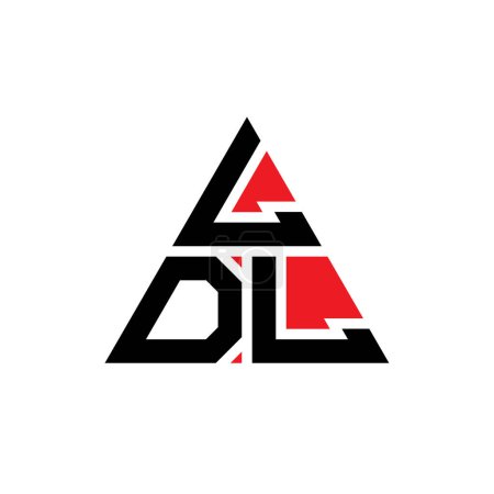 Ilustración de Diseño del logotipo de letra de triángulo LDL con forma de triángulo. Diseño del logotipo del triángulo LDL monograma. Plantilla de logotipo de vector de triángulo LDL con color rojo. Logotipo triangular LDL Logotipo simple, elegante y lujoso. - Imagen libre de derechos