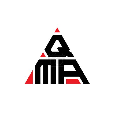 Téléchargez les illustrations : QMA triangle lettre logo design avec forme de triangle. Monogramme de conception de logo triangle QMA. Modèle de logo vectoriel triangle QMA avec couleur rouge. Logo triangulaire QMA Logo simple, élégant et luxueux. - en licence libre de droit