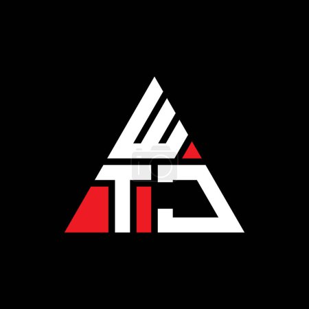 Téléchargez les illustrations : WTJ triangle lettre logo design avec forme de triangle. WTJ logo triangle design monogramme. Modèle de logo vectoriel triangle WTJ avec couleur rouge. Logo triangulaire WTJ Logo simple, élégant et luxueux. - en licence libre de droit