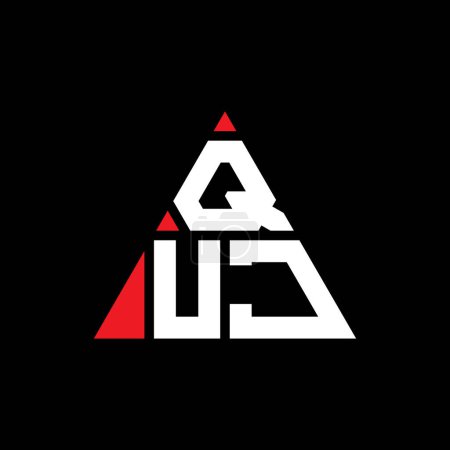 Ilustración de Diseño del logotipo de la letra triángulo QUJ con forma de triángulo. Diseño del logotipo del triángulo QUJ monograma. QUJ triángulo vector logotipo plantilla con color rojo. Logotipo triangular QUJ Logotipo simple, elegante y lujoso. - Imagen libre de derechos